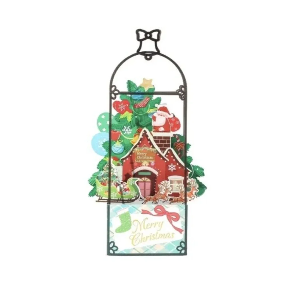 3/$20 Pop up 3D Christmas Greeting Card Santa Claus on the roof New